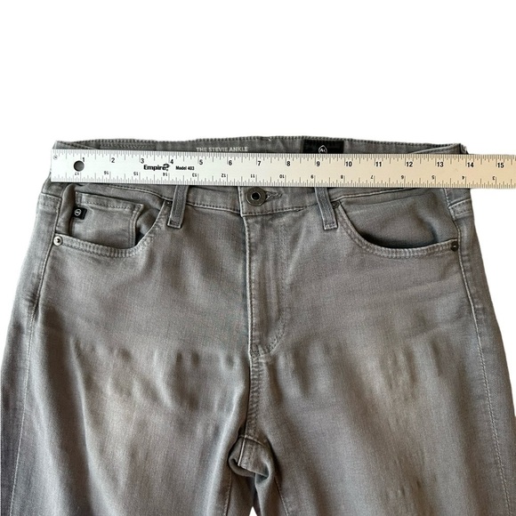 AG Adriano Goldschmied Stevie Slim Straight Ankle Jean gray size 26R - Picture 7 of 12